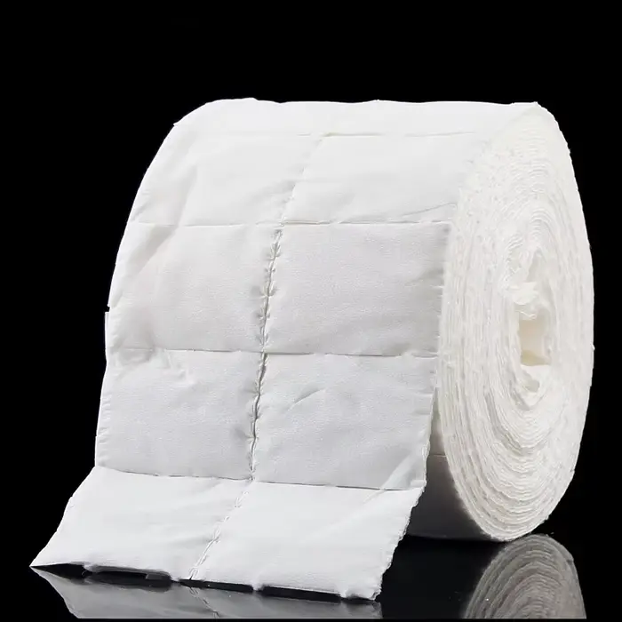 300 pièces/rouleau dissolvant de vernis à ongles tampons de coton blanc déchiré non pelucheux linget