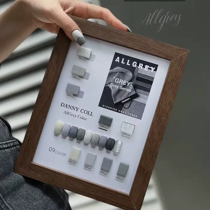 Verhéritage à Ongles Gel Gris avec Carte de Document