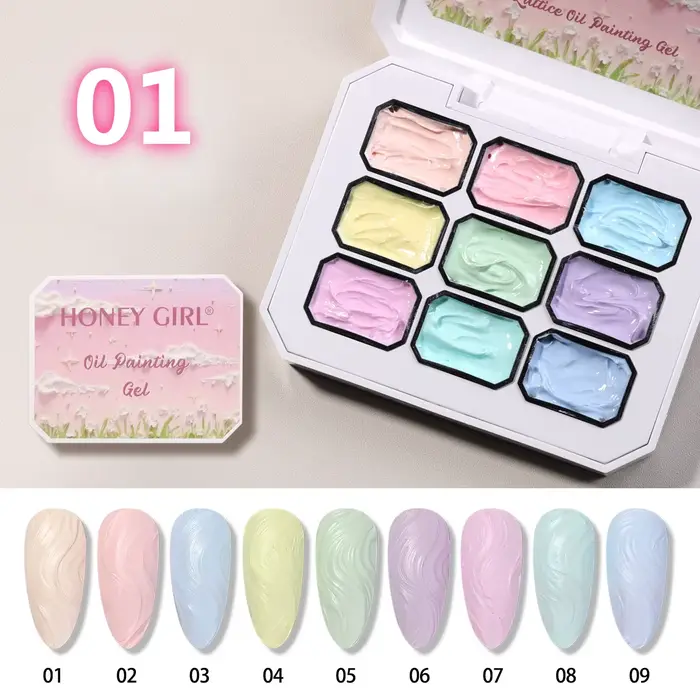 Gel de peinture à l'huile série Macaron 9 couleurs