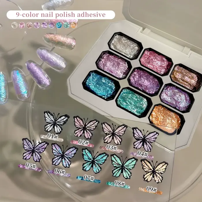 9 Couleurs Nouveau Gel à Ongles Populaire
