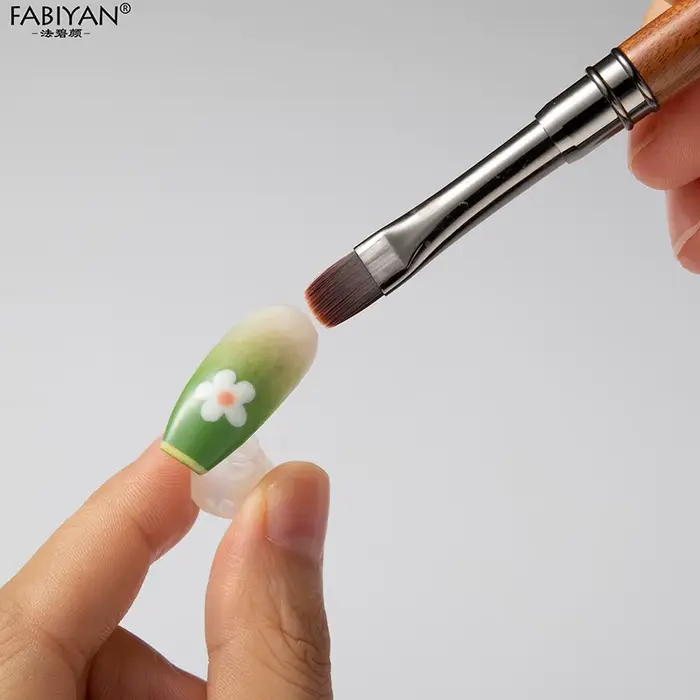 Stylo de photothérapie à colle pour Nail Art en bois de santal, brosse pour Gel UV, peinture, dessin de fleurs, outils de manucure pour Salon de manucure