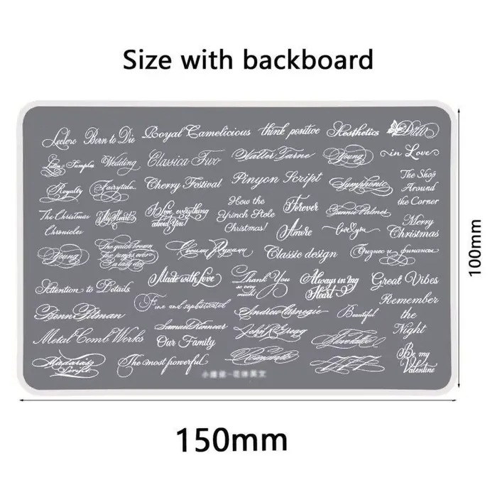 Plaque de tamponnage pour ongles