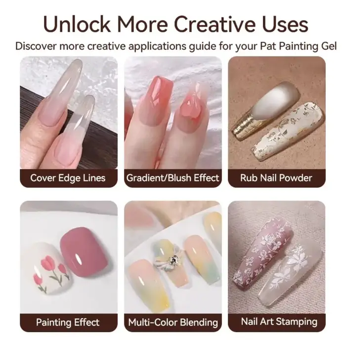 Vernis à ongles gel Pat Ombre 4 en 1, 9 couleurs, haute saturation, manucure française DIY, vernis à ongles français délicats