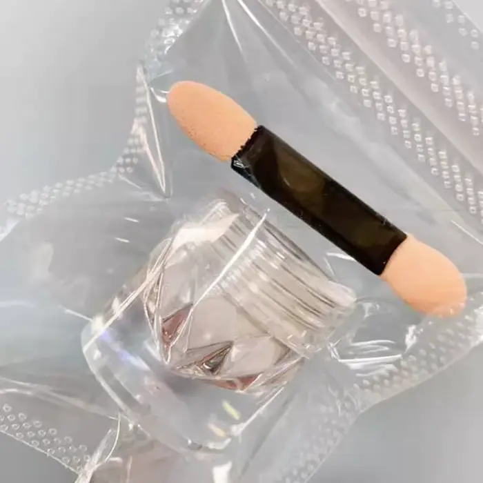1 pot de poudre à ongles Aurora miroir plaqué haute brillance Net0.5g poudre à frotter blanc perle c