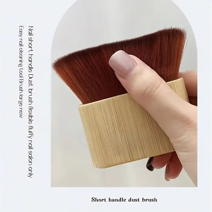 Brosse à poussière pour vernis à ongles - Poils doux et moelleux, adaptée pour une utilisation en salon de manucure et à domicile. Durable et doux pour les ongles.