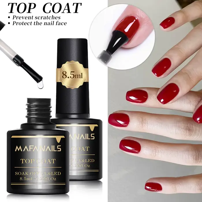 1/2 pièces Gel de finition 3D effet goutte de rosée, Gel UV transparent brillant sans résidu en 2 ét