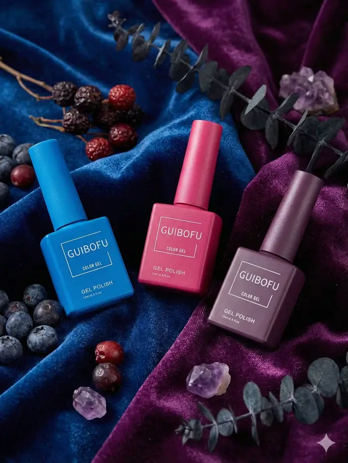 Lot de 3 vernis gel teinté gemme de 15 ml