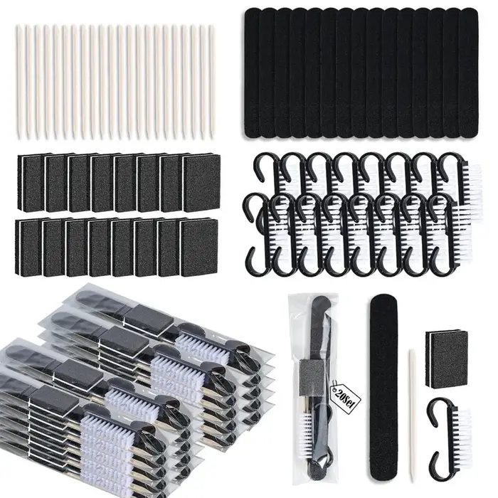 20 Kits de Manucure Jetables – Kit Ongles 4 Pièces pour Voyage