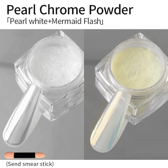 RS Chrome poudre à ongles holographique miroir magique métallique doré argenté frottant Nail Art paillettes poussière