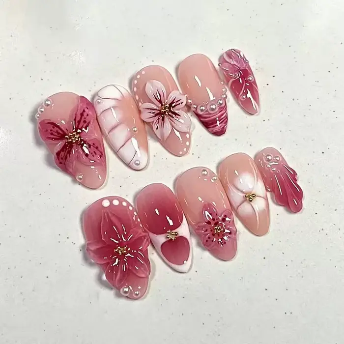 Faux ongles press-on faits main