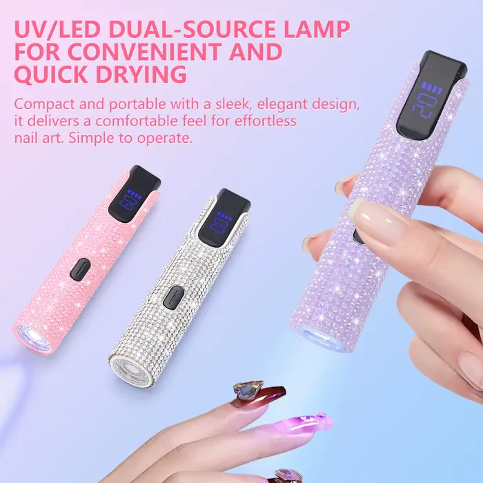 La lampe à ongles portative avec diamant en cristal
