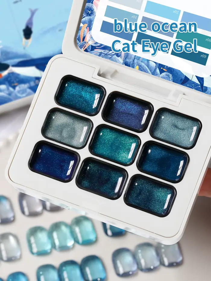 Gel semi-solide 9 couleurs à effet estompé