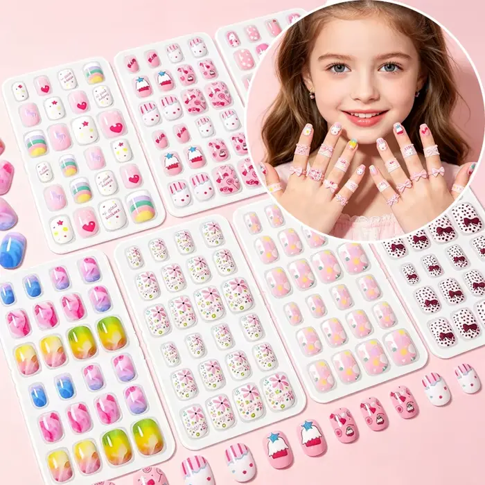 168 faux ongles pour enfants