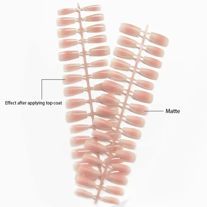 30 pièces mat nu faux ongles mode presse sur Extension rapide portable