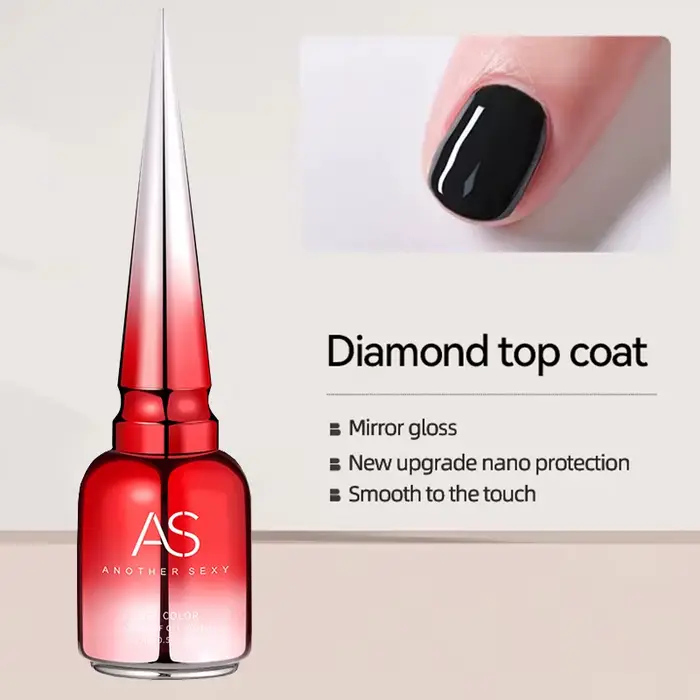 AS 15ml diamant couche de finition Gel vernis à ongles tremper UV LED Gel