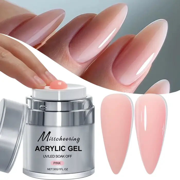 2/3 pots de Gel pour ongles en Poly UV LED durci constructeur ensemble de Gel pour ongles lumière nu