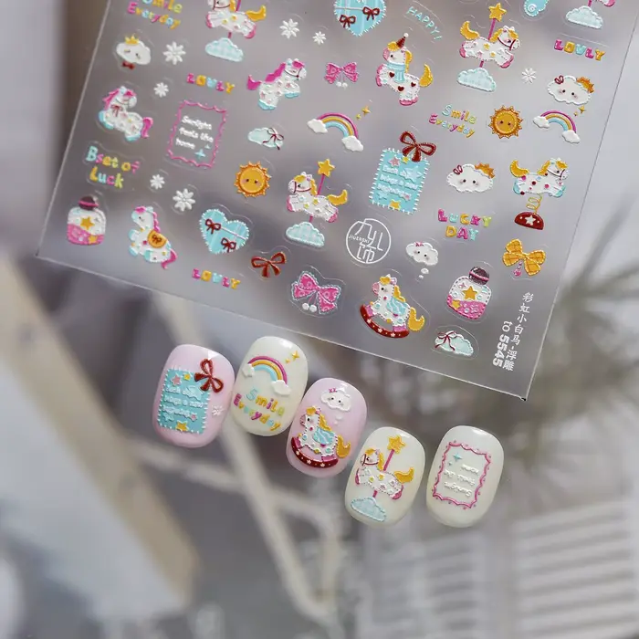 Autocollants pour ongles mignons de style dessin animé