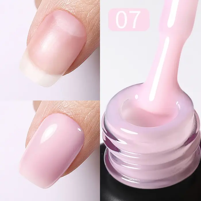 BORN PRETTY 15ml vernis à ongles Gel de Base en caoutchouc rose laiteux