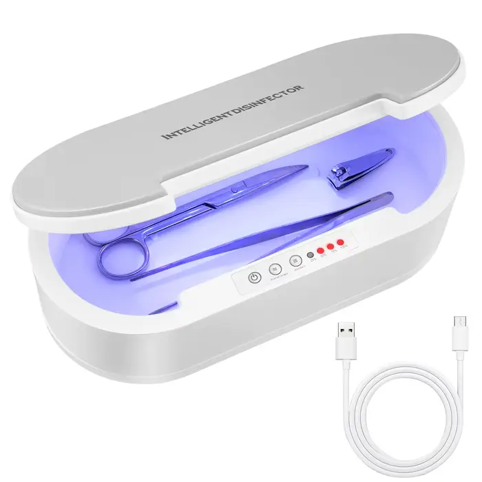 Boîte de désinfection à lumière ultraviolette pour salon de manucure, arabisateur d'outils de maquil