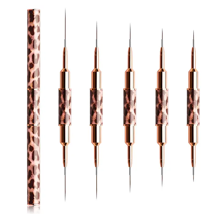 Pinceaux pour Nail Art imprimé léopard