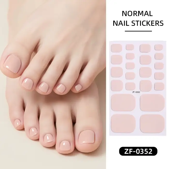 Autocollants pour ongles de pieds rose