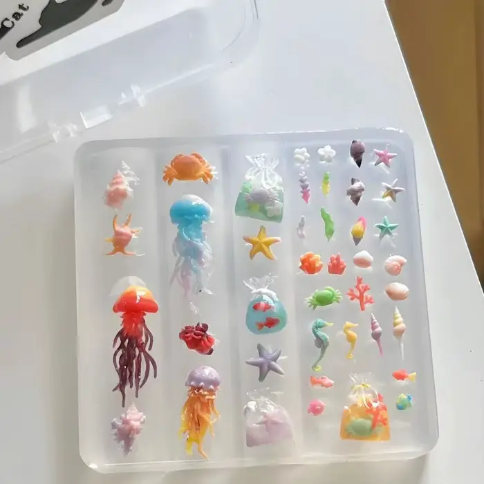 Moule de manucure en silicone transparent