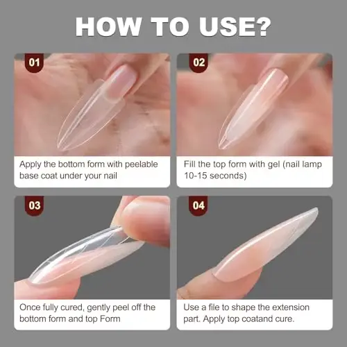 Ongles Sandwich doubles formes-240 pièces