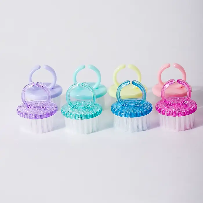 Brosses à ongles en plastique, mélange de couleurs, brosse de nettoyage des mains, nettoyeur de pous