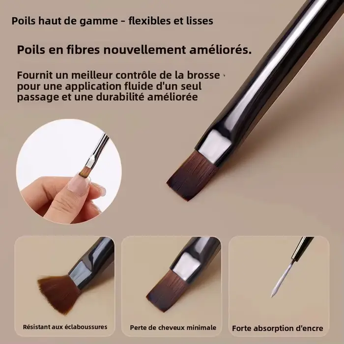 Ensemble de brosses à ongles en acrylique pour Gel UV