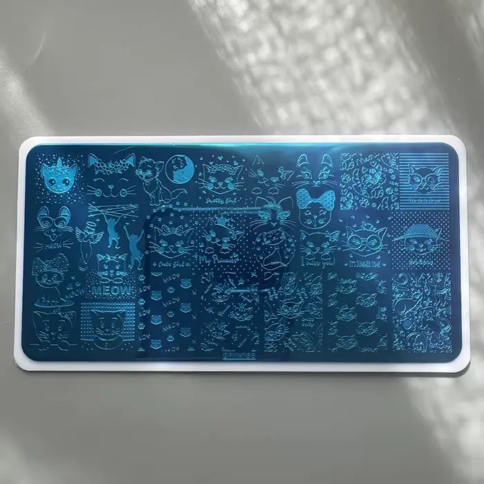 XMQ STAMPING NAIL PLATES Fleurs Lettres TEMPLATÉ