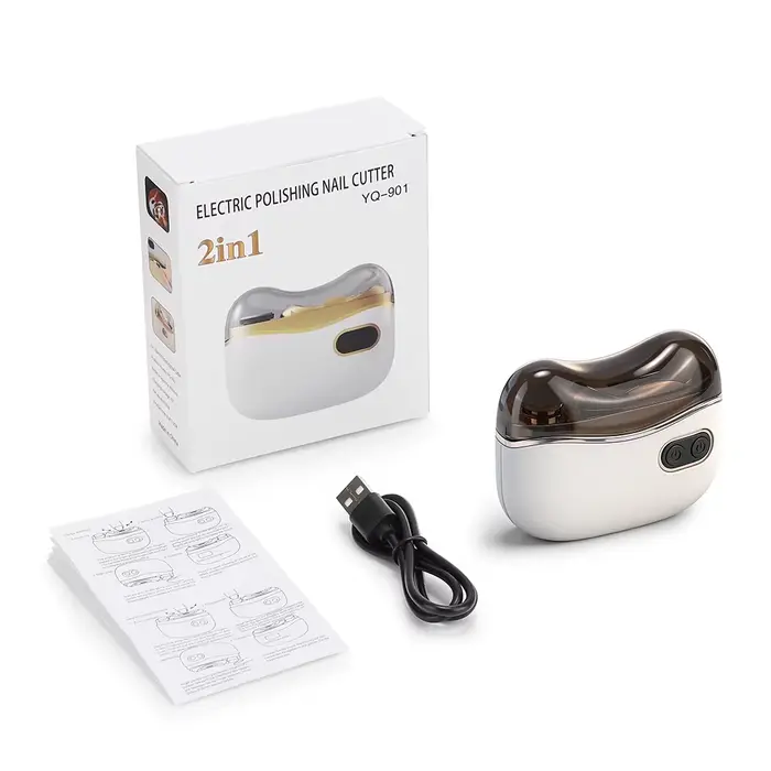 Coupe-ongles électrique pour manucure, coupe-ongles anti-éclaboussures pour doigts d'adultes et de b