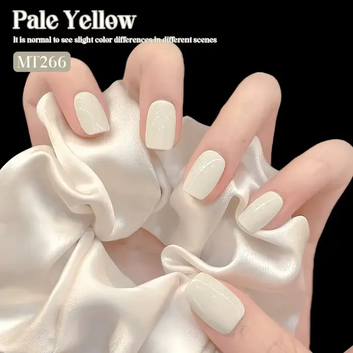 Vernis à ongles Gel jaune pâle HEMA TPO gratuit Semi Permanent à tremper UV LED