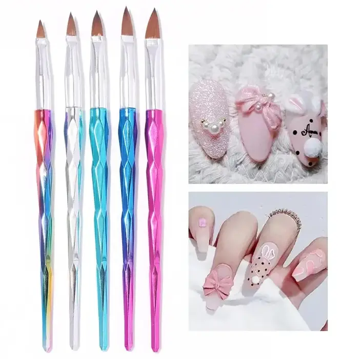 Ensemble de pinceaux à ongles professionnels, outils de manucure, conception de pointe, peinture, dessin, stylo à pois, ensemble de pinceaux à ongles, 5 pièces, 20 pièces