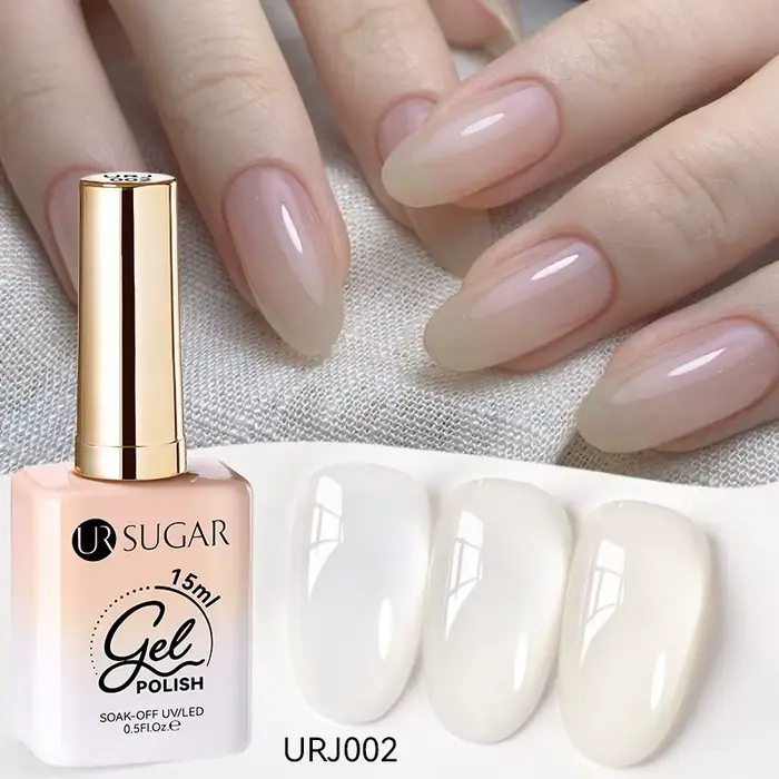 UR SUGAR à Ongles Gel Translucide, Semi-continu, UV, Soak Off, 15ml, Dernière Mode vernis semis perm