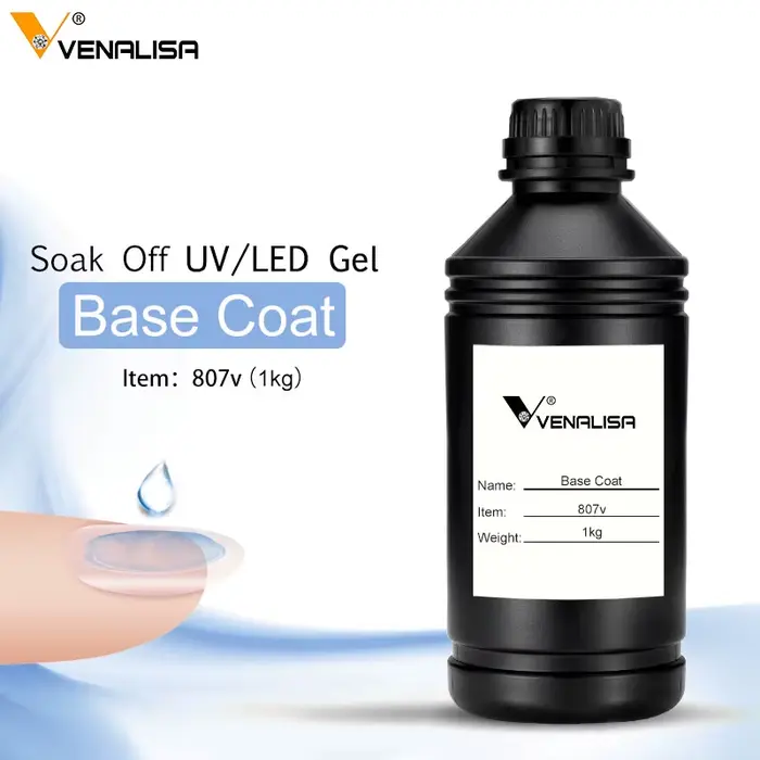 VENALISA – couche de finition trempée pour vernis à ongles UV/LED, 1kg, emballage en vrac, recharge,
