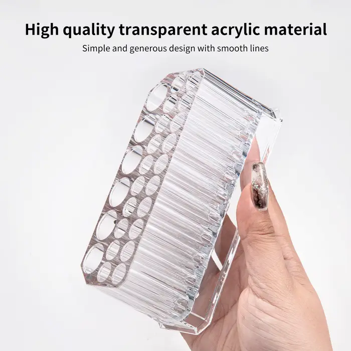 Support de rangement pour pinceaux à ongles en acrylique, 26 trous, organisateur de pinceaux de maqu