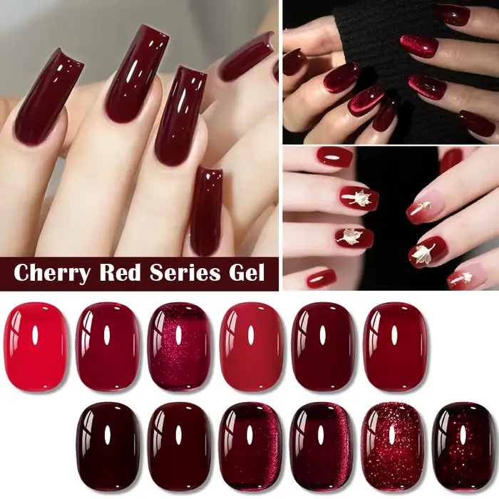 Vernis à ongles Gel série rouge cerise