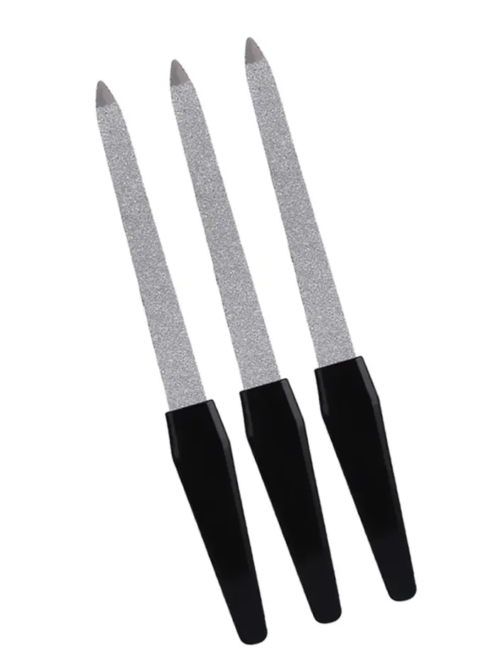 Limes à ongles professionnelles double face en 3 pièces - Parfaites pour la manucure et la pédicure 