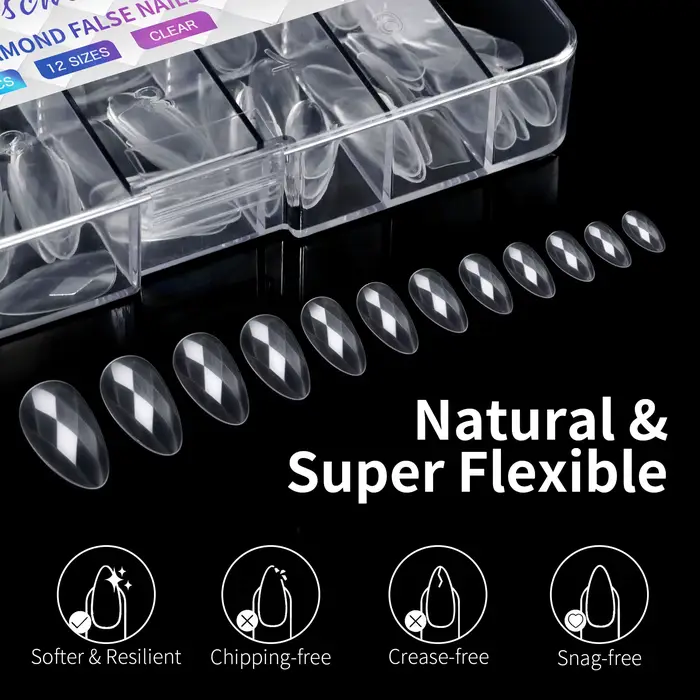 120/140 pièces 3D diamant amande Ballet cercueil faux ongles clair presse sur ongles pour Gel acryli