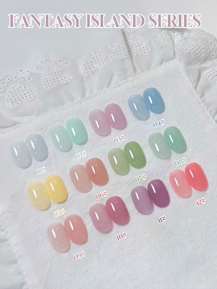 1-12 pièces 15ml Vernis à ongles gel Dopamine Printemps/Été Couleurs populaires Séchage UV LED Cadeau pour femme Kit DIY pour salon de manucure
