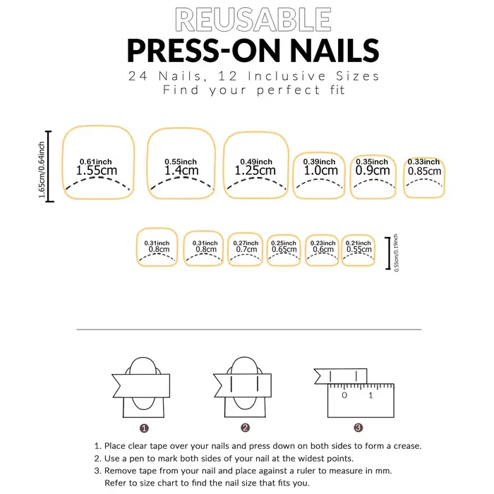 360 faux ongles carrés courts blancs style français