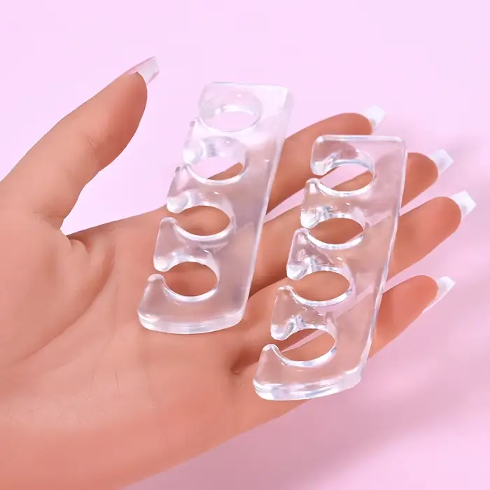 Épandeurs d'orteils en Silicone pour Application de vernis à ongles, 2 pièces, séparateurs d'orteils