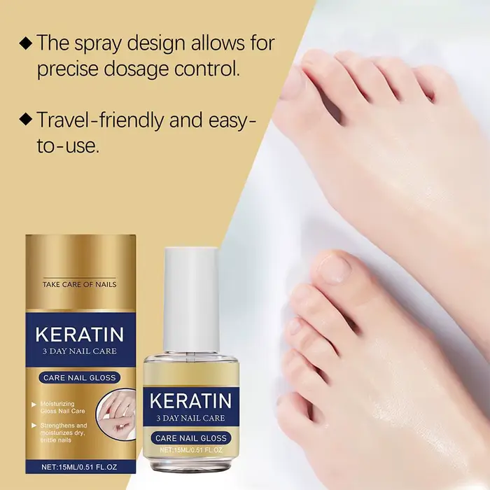 Huile de soin des ongles à la kératine 3 jours (1/3/5 pièces) – Traitement hydratant et brillant