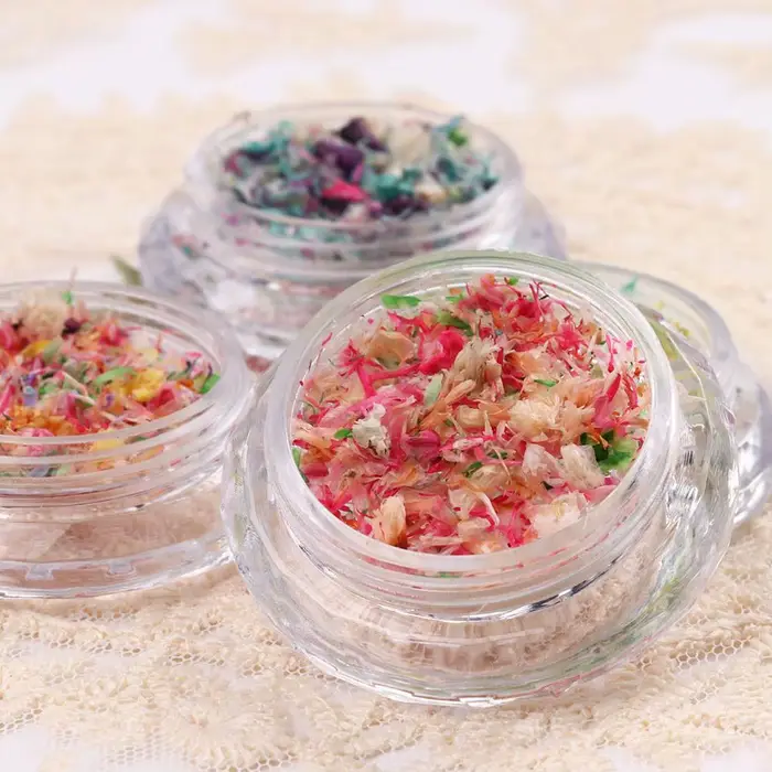 Décoration de fleurs séchées pour Nail Art