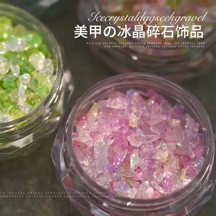 Breloques d'art d'ongle de cristal naturel de diamant