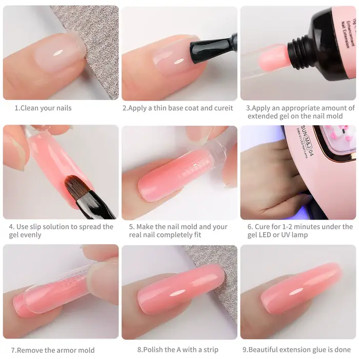 Gel Acrylique Poly Nails 60ml pour Extensions d'Ongles UV LED