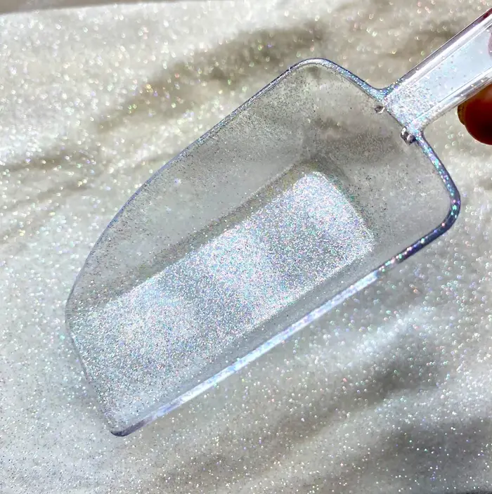 50g blanc irisé opalescent Ultra fin paillettes poussière paillettes fines holographiques Ultra fine