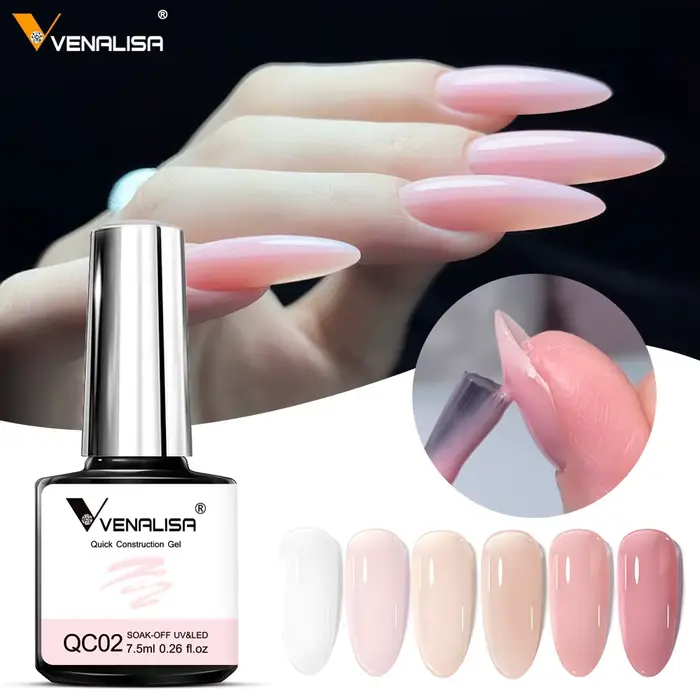 VENALISA Gel de Construction rapide couleur gelée vernis à ongles Semi Transparent