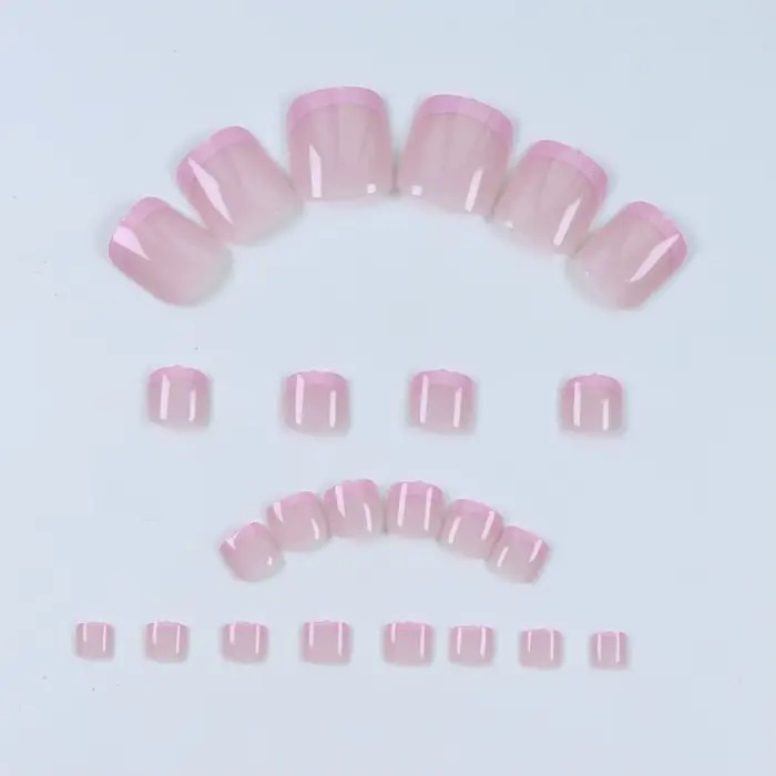 96 pièces pointes françaises presse sur les ongles des pieds