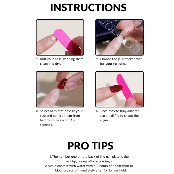 Faux ongles courts et carrés